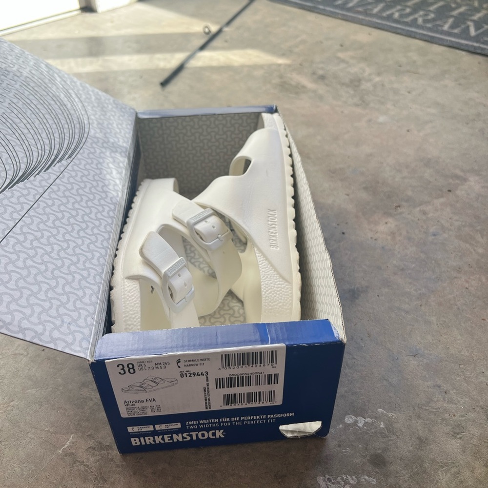 White size 38 Birkenstocks